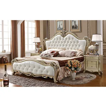 

European luxury king size latest classic bedroom furniture set