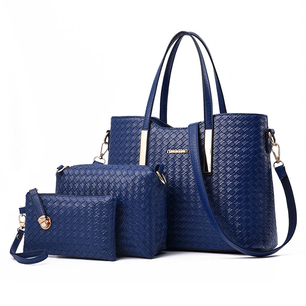 3 шт. Женская однотонная модная сумка для отдыха с рисунком+ сумки-мессенджеры+ кошельки вместительная сумка-тоут Прямая поставка# YL5
