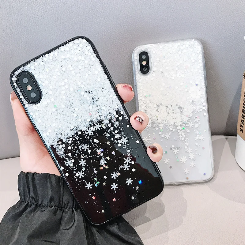 

Cute Clear Bling Case For iphone 7 8 plus 6plus 6splus 8plus Cover Glitter Soft Silicon Coque For iphone 6 s 6s plus X 10 Cases