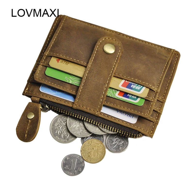

2018 New Style Genuine Leather Card Holders Large Capacity Card Holder Coin Wallets Male Female Holders Coin Purses
