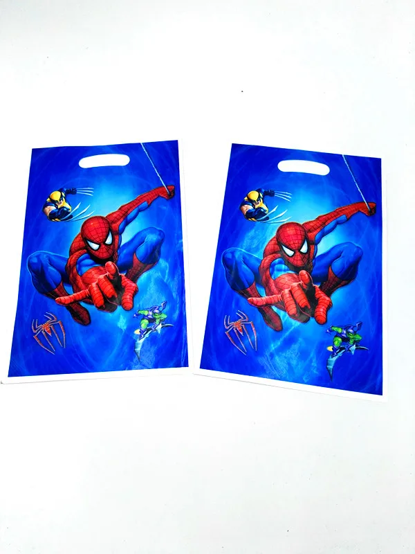 

10PCS/LOT SPIDER MAN THEME LOOT BAG RETURN GIFT CANDY LOOT BAGS FESTIVAL DECORATION SPIDERMAN THEME BAGS