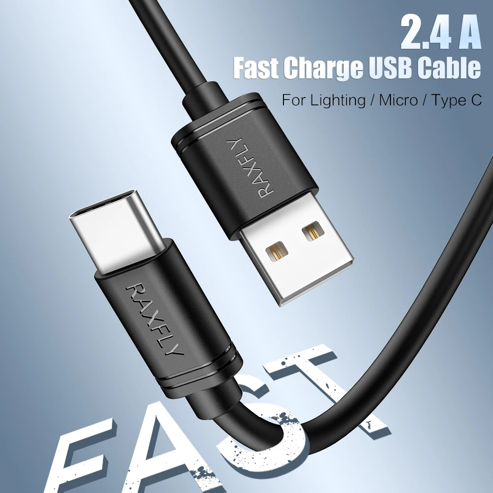 RAXFLY кабель usb type-C для Xiaomi Redmi Note 7 Micro USB кабель для зарядки и передачи данных для iPhone XR XS Max 7