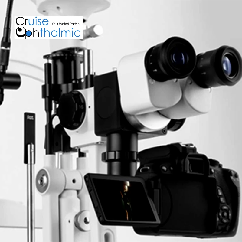 Система изображения микроскопа с щелевой лампой разделителем луча адаптером и