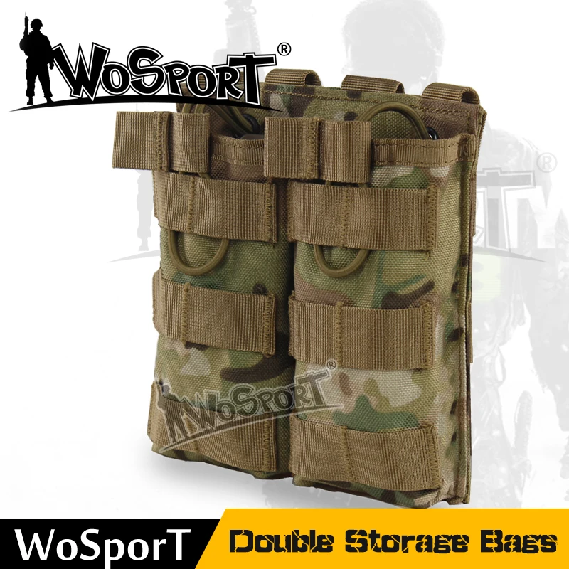 WOSPORT Airsoft Molle Magazine Pouch 1000D Tactical Vest Bag for Military Outdoor Hunting Hiking Paintball Accessories Pocket |