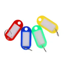 5/10 шт. Пластик пользовательские Разделение кольцо ID брелки этикетки ключи цепочки Ключи Кольца пронумерованные название багажные бирки Офис для хранения