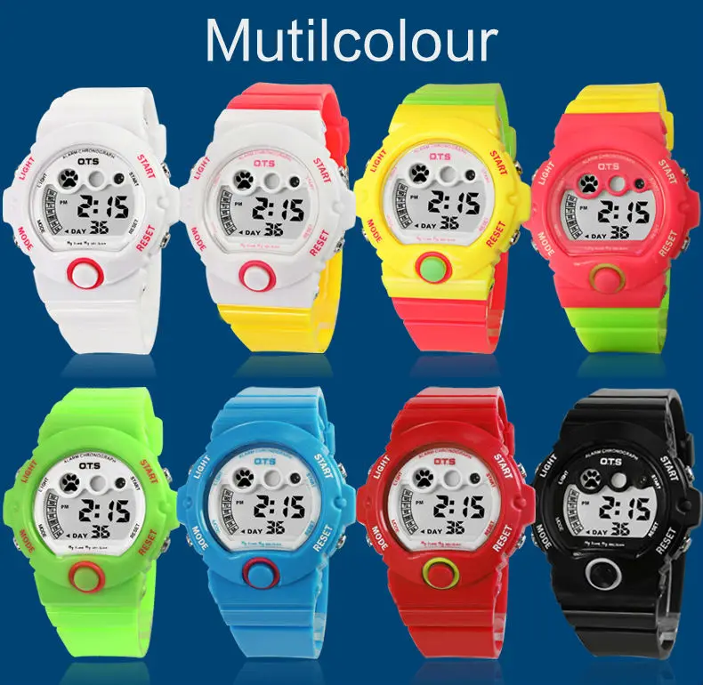 Женские часы OTS брендовые Роскошные модные повседневные цифровые часы кожаные спортивные женские relojes mujer водонепроницаемые наручные часы