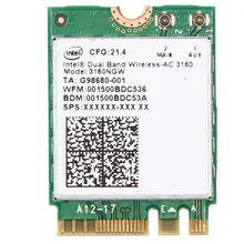 Беспроводная карта адаптера для AC 3160NGW Bluetooth 4,0 Wifi для Intel WLAN hp 784644-005 Pavilion x360 1" s060sa x360 13"