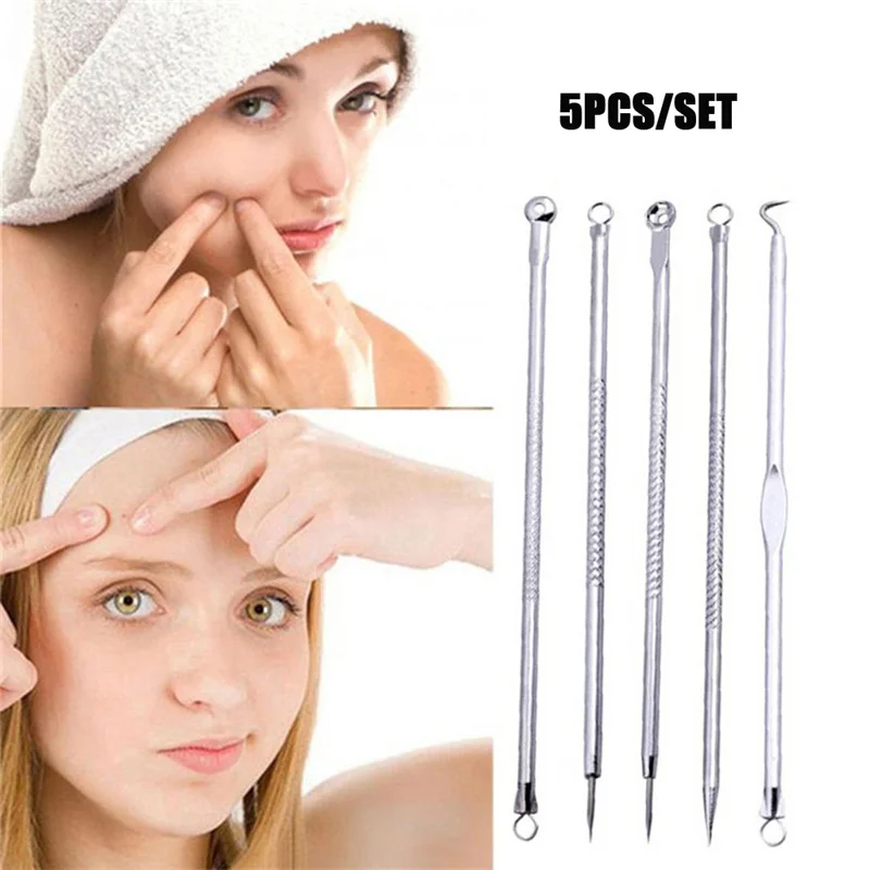 

1Set Blackhead Remover Pimple Blemish Vacuum Comedone Acne Extractor Remover Tool Set Acne Removal Needle Tool Spoon For Face