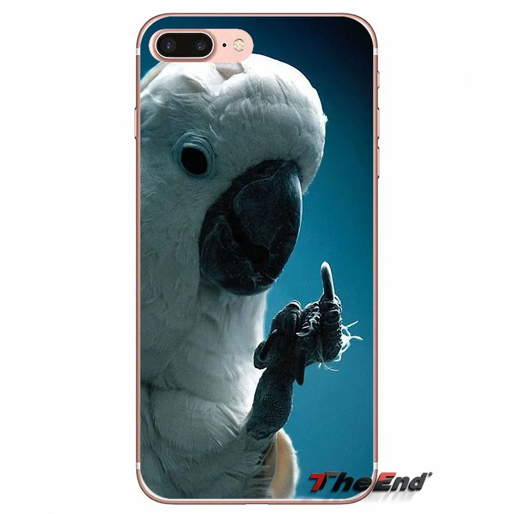 For iPhone X 4 4S 5 5S 5C SE 6 6S 7 8 Plus Samsung Galaxy J1 J3 J5 J7 A3 A5 Rainbow flower Bird Ringneck Parrot Case