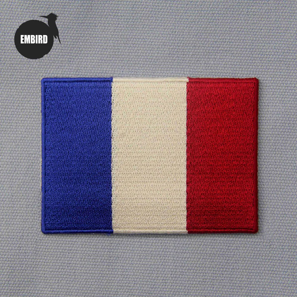 

Embird patches ceo-friendly patch for clothes Flag of France embroidery accessories applique patches for kids patch