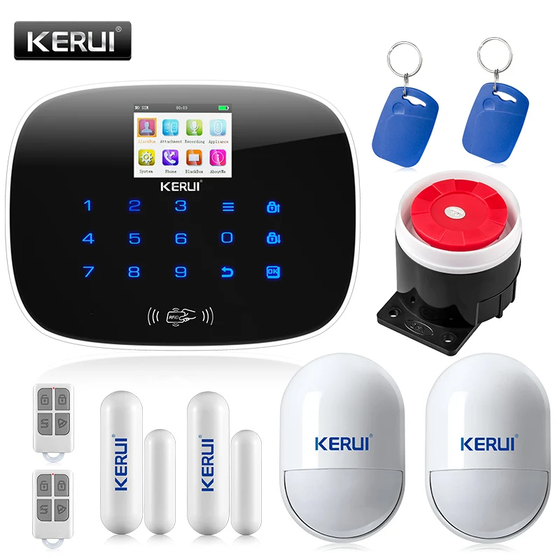 imágenes para KERUI G19 Pantalla TFT Grande Marcador GSM Wireless Home Seguridad Sistema de Alarma con Etiquetas RFID de Control Del Interruptor Inteligente imágenes para KERUI G19 Pantalla TFT Grande Marcador GSM Wireless Home Seguridad Sistema de Alarma con Etiquetas RFID de Control Del Interruptor Inteligente