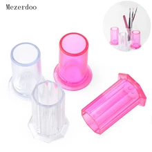 1 шт. коробка для хранения кистей для ногтей кисть для точек файлы ручка держатель Контейнер круглая Пыленепроницаемая косметичка