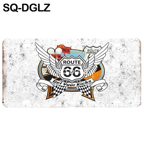 [SQ-DGLZ] Route 66 номерной знак Настенный декор мать дорога Олово знак США дорога металлическая картина "знак" таблички плакат - Цвет: 0608