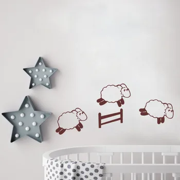 

Counting Sheep DIY Vinyl Cartoon Wall Sticker Children Bedroom Room Nursery Wall Art Decal