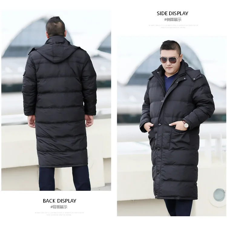 Новое поступление, зимний мужской длинный пуховик, куртка, высокое качество, 13XL Грудь, 185 см, тучная Мода размера плюс XL-10XL11XL12XL13XL148