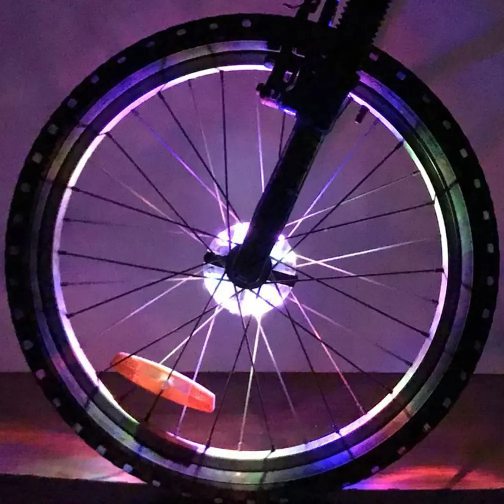Rechargeable Bicycle Hub Light 8LED USB Charging Cycling Safety Night Lamp 8 Flash Modes Waterproof MTB Road Bike Light