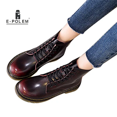 

Boots Children's Spring And Autumn New Thick And Low With The British Martin Boots Tube Couple Leather Motorcycle Boots