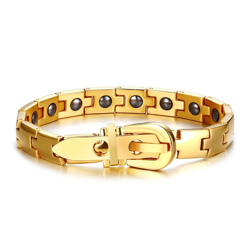 

2019 Watch Band Exquisite Fashion Health Energy for Men Women Charm Bracelet Bangle Anti Snoring Bike Chain, Stainless Steel