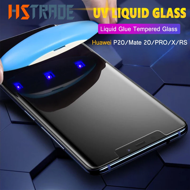 

UV glue screen protector for Huawei P30 Pro Mate 20 pro screen protector full cover tempered glass for huawei P20 lite RS film