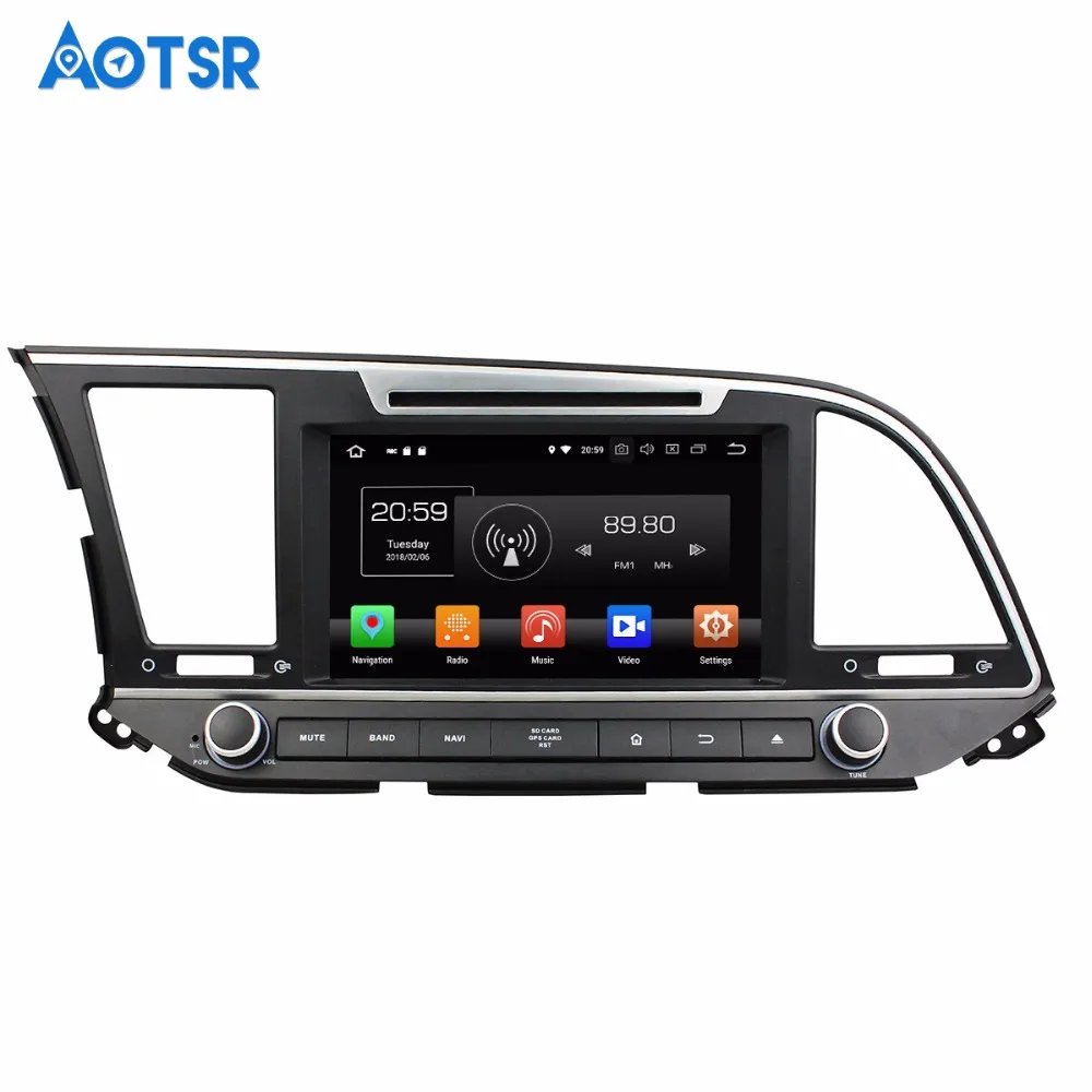 Flash Deal Autoradio Android 8.0 1 din Car GPS Radio For Hyundai Elantra 2016 2017 2018 Touch Screen Auto Stereo GPS 1024*600 CANBUS Radio 1