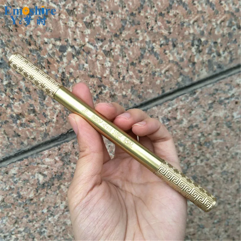 Emoshire Gold cuff stick pen pen handmade brass pen high - end gift metal signature pen original design (5)