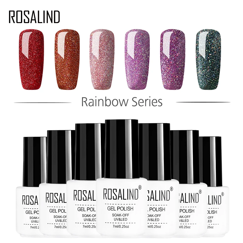 Розалинд ногтей Гель-Лаки 7 мл Rainbow 29 полу постоянный Цвета гель лак для маникюра