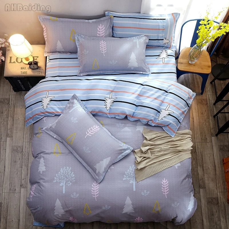 

Colorful Winter Forest Tree Bedding Set Cotton/Polyester Bed Set Bedclothes Include Duvet Cover Sheet Pillowcase Twin Queen King