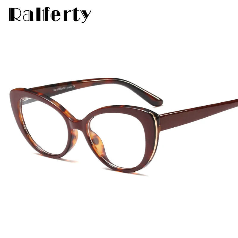 Ralferty очки для чтения женские ретро модные очки кошачий глаз по рецепту брендовые оптические очки весенние дужки F95139