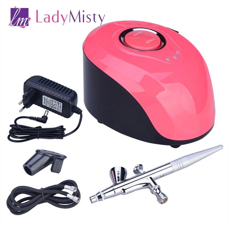 Buy 0.2/0.3/0.4mm Nail Airbrush Kit Compressor