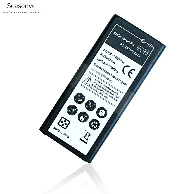 Сменный литий ионный аккумулятор для Samsung Galaxy A3 2016 Edition A310 A310F A3100 A5310 2600 мАч EBBA310ABE /