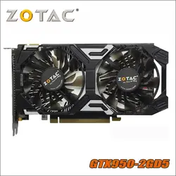 Используется оригинальные ZOTAC GeForce GTX 950 2GD5 Thunder видео карты GDDR5 Графика карты для nVIDIA GTX950 GTX 950 2 GB 1050ti 1050 ti