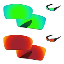 Противопожарный красный и Изумрудный зеленый 2 пары Поляризованные Сменные линзы для Gascan маленькие солнцезащитные очки оправа UVA и UVB Защита