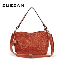 28*19,5*11,5 см, Повседневная сумка с тисненым цветком, женская сумка на плечо из натуральной кожи, сумки через плечо для милых девушек A008