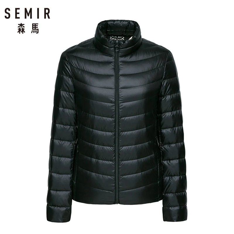 Semir пуховик женский 2018 зима новое пальто Теплый Легкий 90% пуховики женские мягкие
