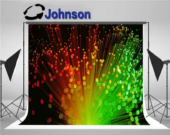 

led glowing threads color spectrum black background Vinyl cloth High quality Computer print wall backdrops
