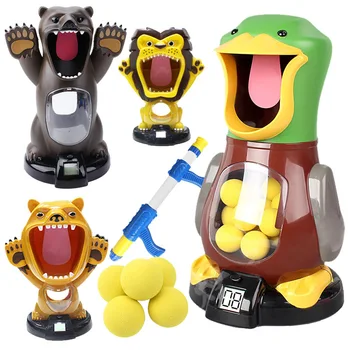 

New Shoot Duck Electronic Scoring Dynamic Music EVA Foam Ball Funny Novel Toys For Kid Shooting Angry Lion Bear