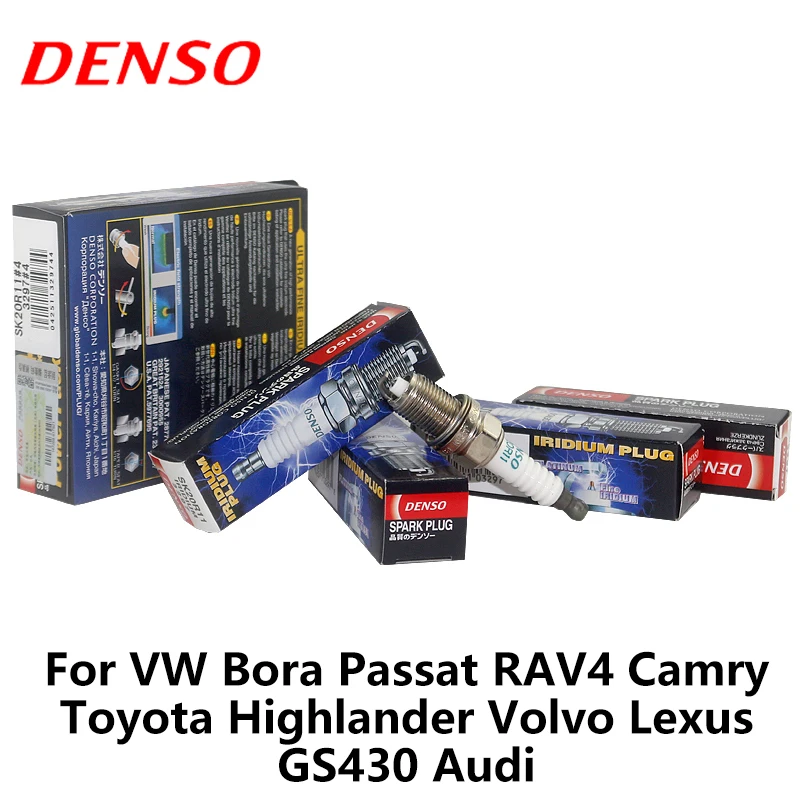 Автомобильная свеча зажигания DENSO для volkswagen Bora Passat RAV4 Camry Fiesta Highlander Volvo Lexus GS430 Audi SK20R11 Иридий-Платина