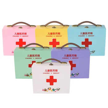 

1 Pc 6Colors Types New Boys And Girls Hospital Pretend Play Toy Colourful Wooden Small Doctor's Toy Suit Injection Toolbox Nurse