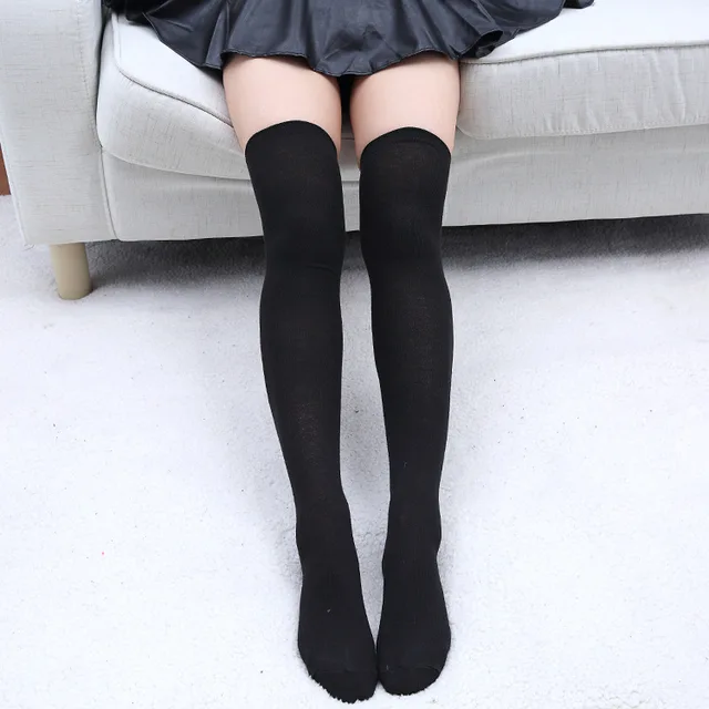 Women high quality tights women cut cotton stockings School thigh high ...
