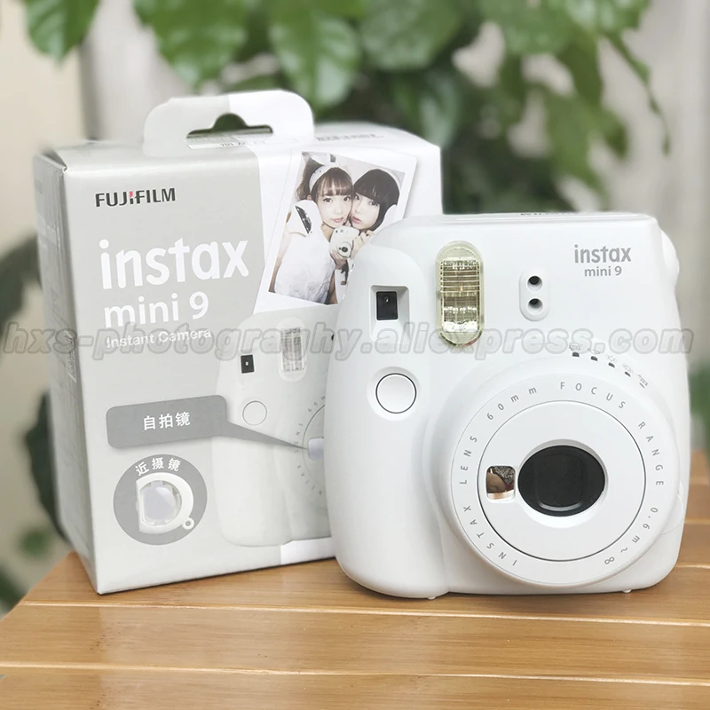 Фотокамера моментальной печати Fujifilm Instax Mini 9-Розовый фламинго, голубой лед, кобальтовый синий, дымчатый белый и салатовый 5 цветов