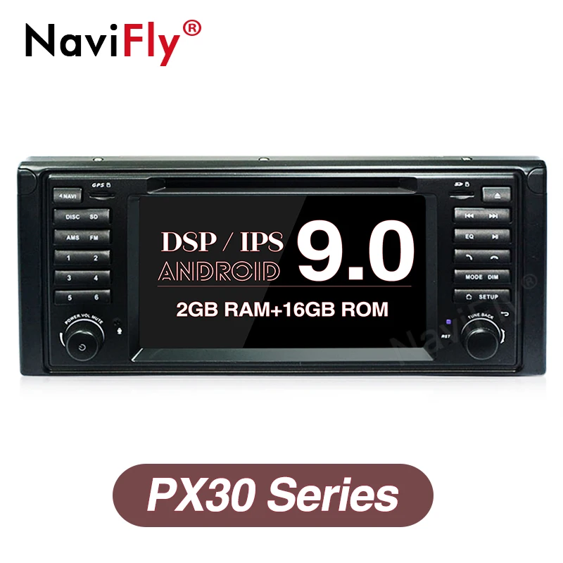 NaviFly ips экран DSP 2G ram Android 9 0 Автомобильный мультимедийный плеер для BMW E39 E53 X5 M5 с gps