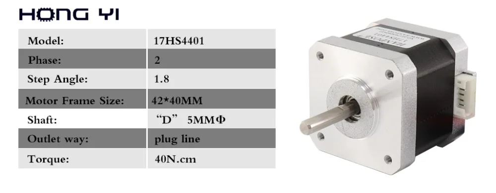 Нема 17(Национальная ассоциация владельцев электротехнических предприятий) шаговый двигатель 42 Мотор 4-свинец 17HS4401 NEMA17 42bygh 1.7A 40 мм с DuPont линия для 3D принтер и фрезерный станок с ЧПУ