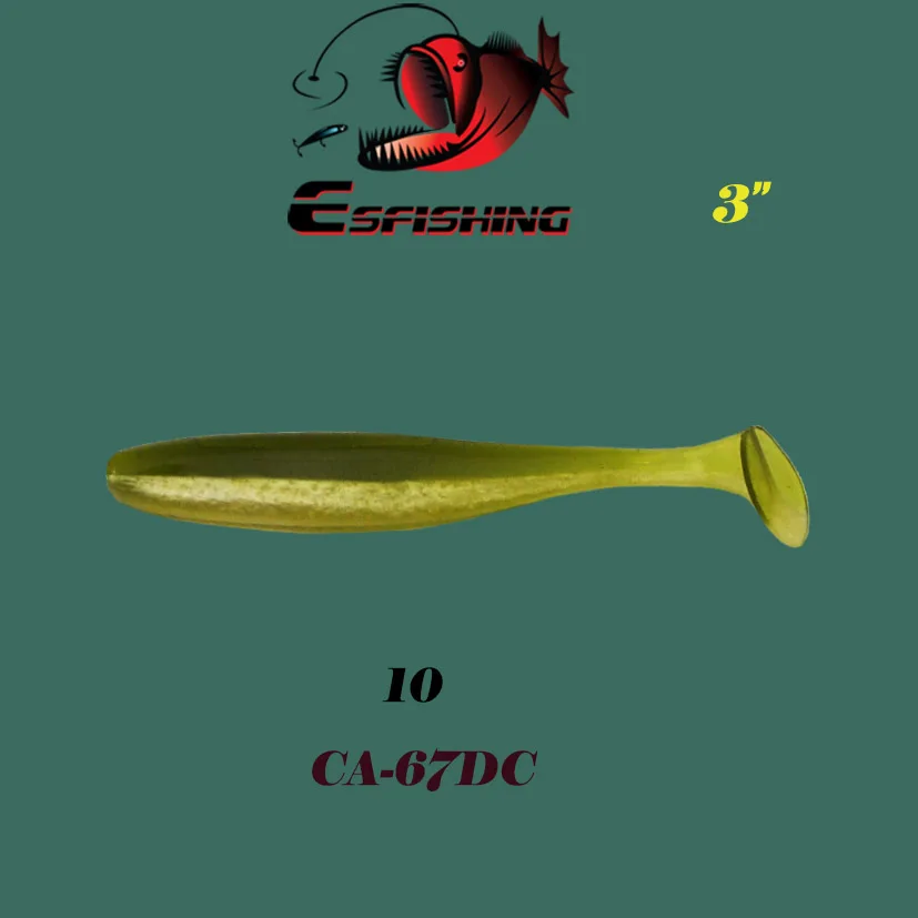 Esfishing, 200 шт. ES Easy shiner, новинка, 7,6 см/2,6 г, рыболовная приманка, мягкий набор, силиконовые приманки для карпа, аксессуары для рыбалки - Цвет: CA67DC