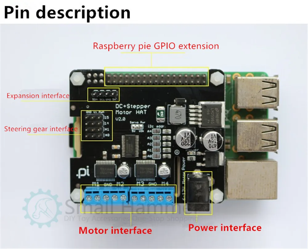 Новый Raspberry PI 3 робот Плата расширения шаговый двигатель шляпа