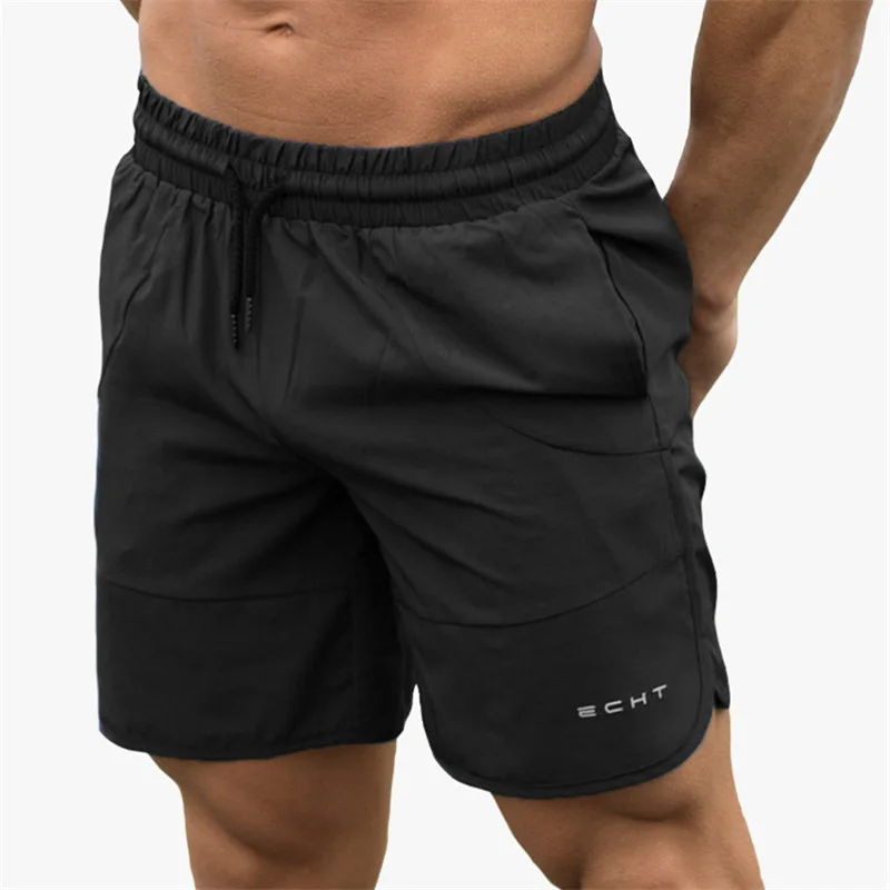 black Новая мода для мужчин спортивная одежда пляжные шорты брюки МЫШЦЫ спортивные брюки фитнес Пляжные Шорты повседневные шорты для спортзала мужчин - Цвет: black