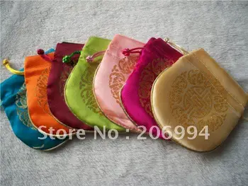 

Wholesale silk Organza Wedding Jewelry Gift Bag 9cmX11cm 5pc/lot
