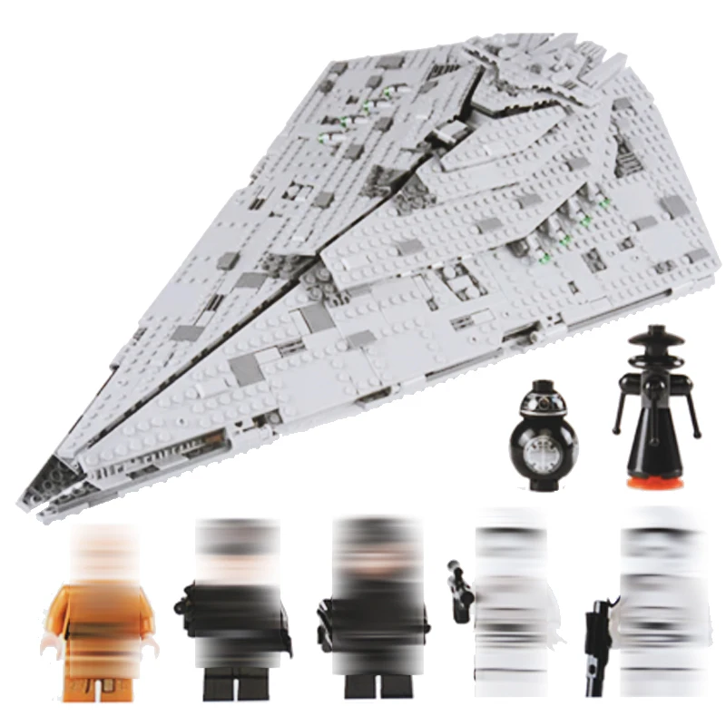 

1585Pcs Genuine Star Plan Series The First order Model Destroyer Set legoinglys 75190 Building Blocks DIY Bricks Toys