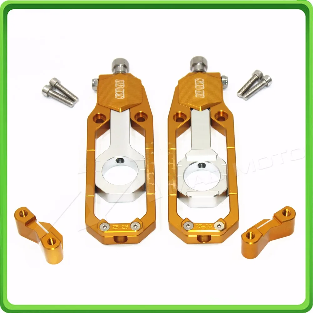 Aluminum motorcycle Chain Tensioner Adjuster fit for YAMAHA R1 YZF R1 2015 2016 2017 YZF-R1 15 16 17 Gold & Silver (9)