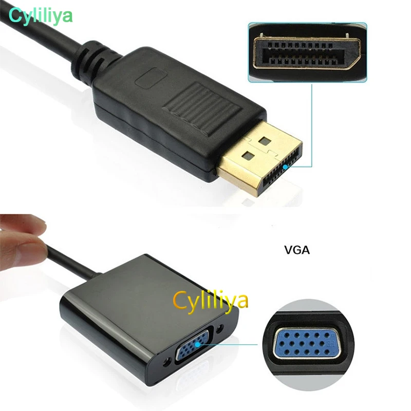 100 шт. дисплей Thunderbolt порт дисплея DP Мужской VGA Женский кабель адаптер для ПК ноутбука
