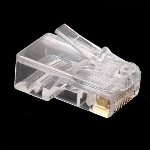 100pcs/lot RJ45 RJ 45 Cables Module Plug Network Connector for UTP Cat5 Cat5e Network
